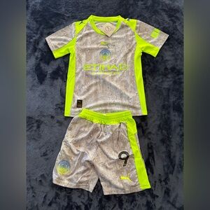 Haaland Youth Jersey Rain Or Shine Kit (Jersey & Short Set) - kids size 20-28